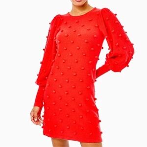 Lilly Pulitzer Kippa Sweater Dress in Ruby Red Size S
